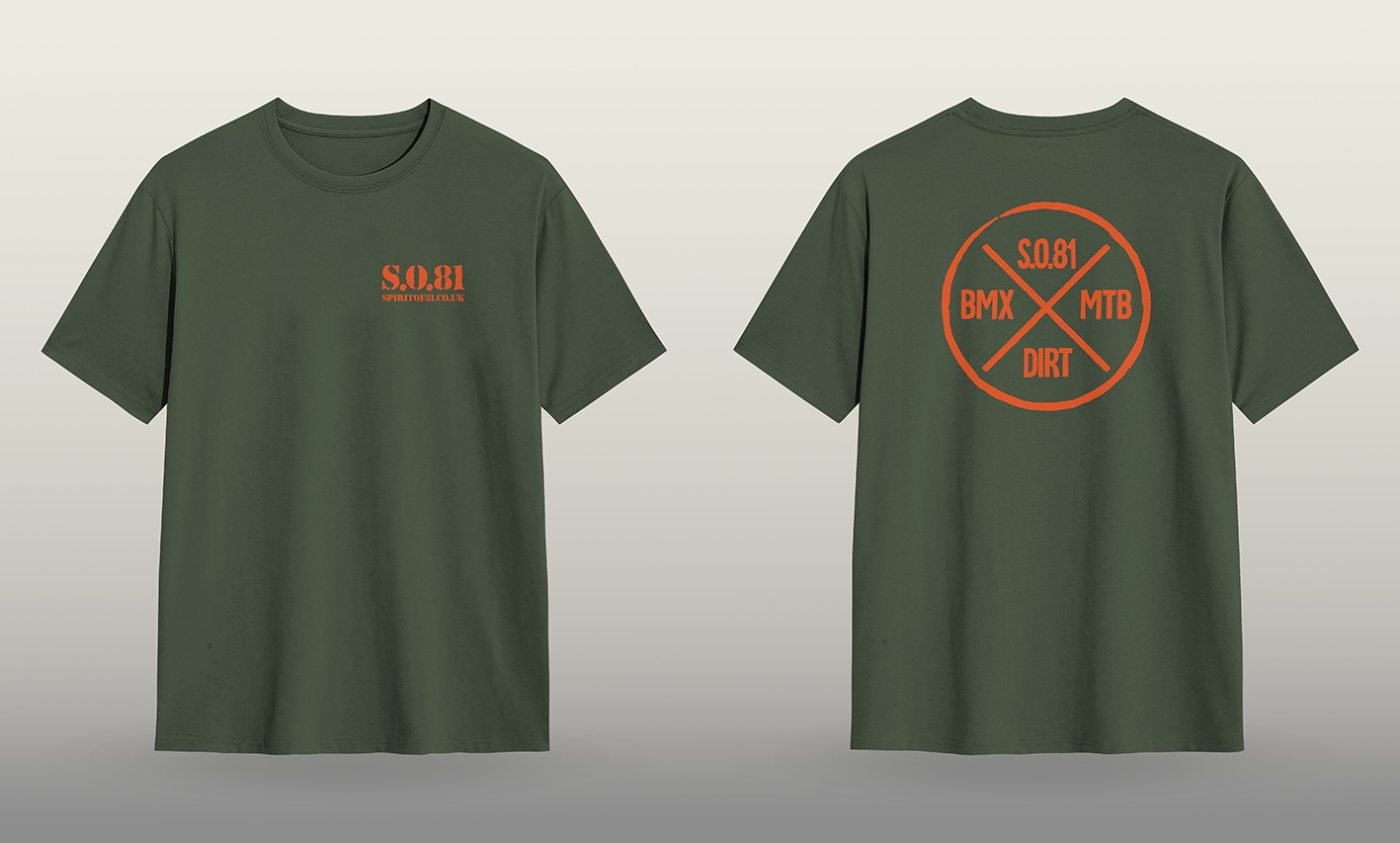 The Circle (orange on olive)